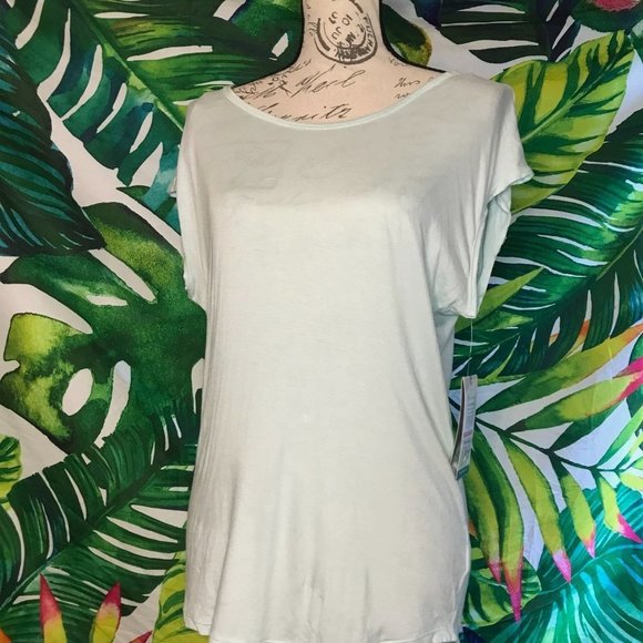 NWT $30 GAIAM Women’s Small Loose Fit Oversize Open Back Summer Athleisure Tee - Picture 3 of 6